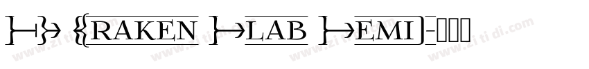 FR Kraken Slab SemiB字体转换